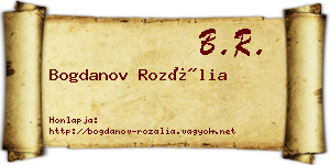 Bogdanov Rozália névjegykártya
