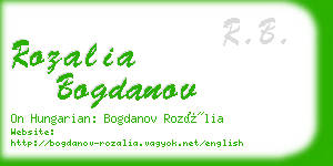 rozalia bogdanov business card